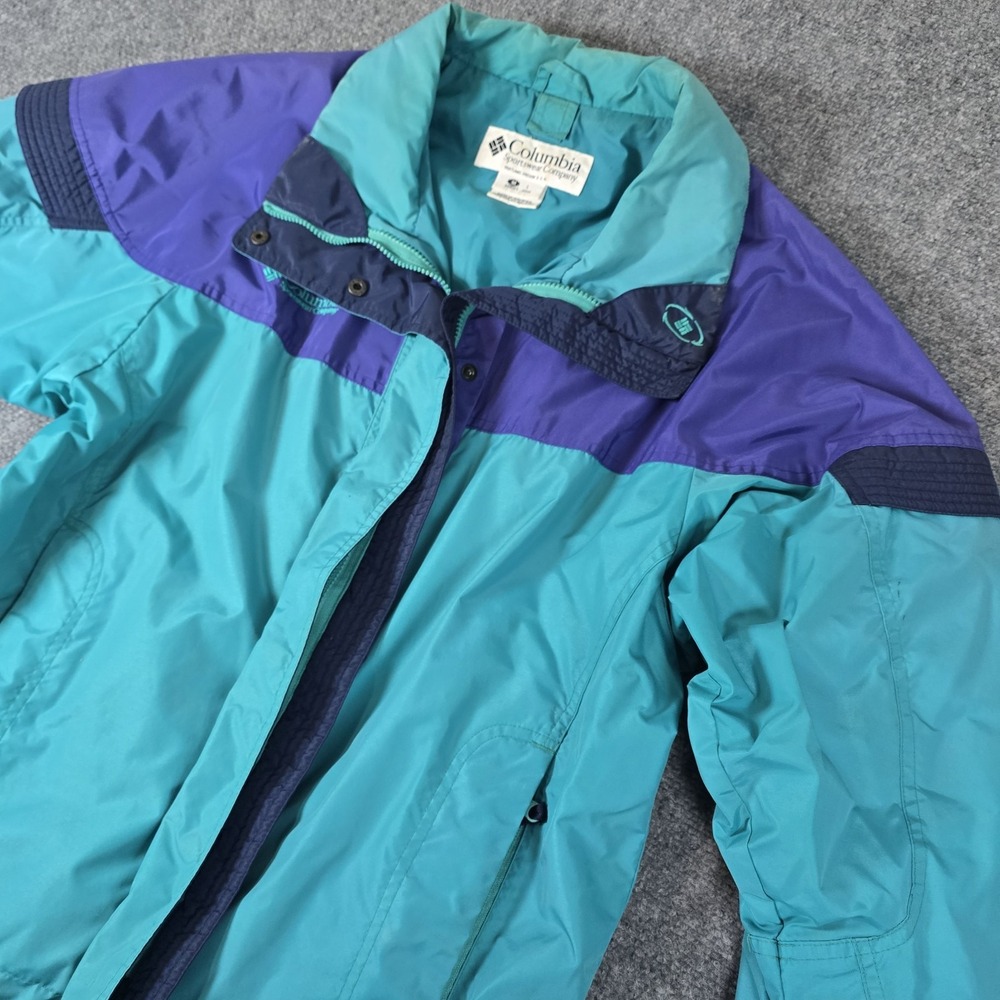 Columbia Jacket Womens Medium Blue Purple Vintage Sportswear Adjustable‎ Zip